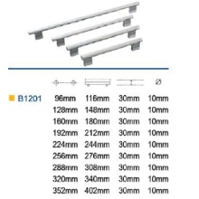 Hohle Stahl Möbel Schrank Küche T-Bar Pull Griffe B1201